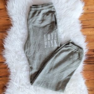 Pink Victoria's Secret Green Sweatpants